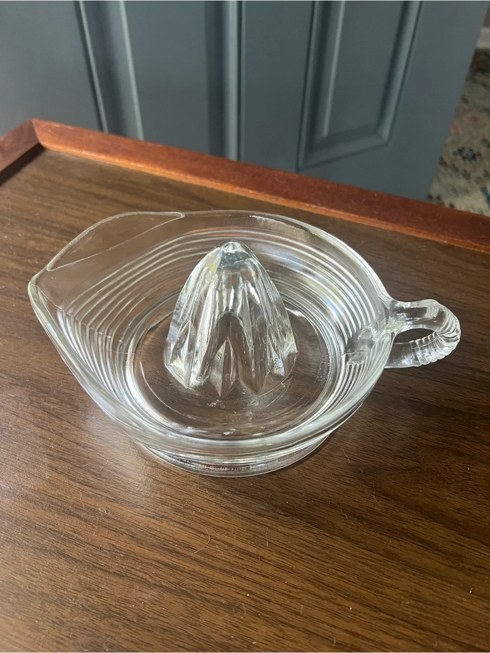 Vintage Clear Glass Citrus Reamer Juicer